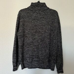 Dark Gray Knitted Turtleneck Sweater